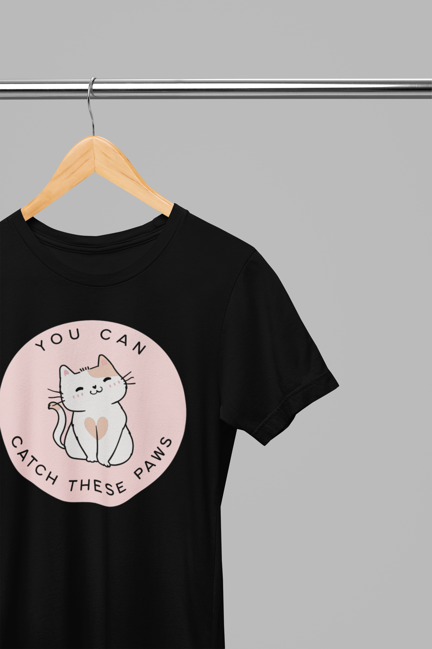 Catch These Paws t-shirt – funny cat lover graphic tee with playful design