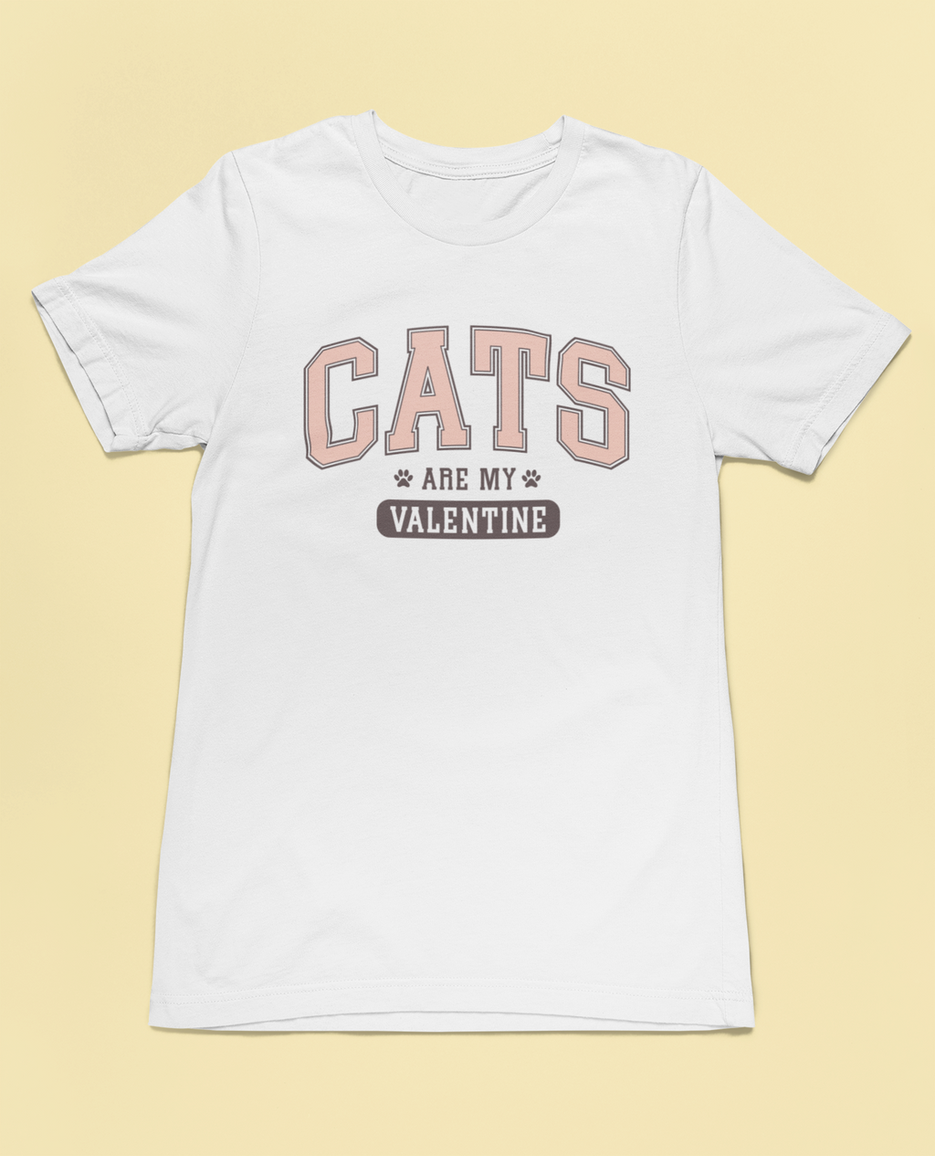 Cats Are My Valentine Short Sleeve Tee