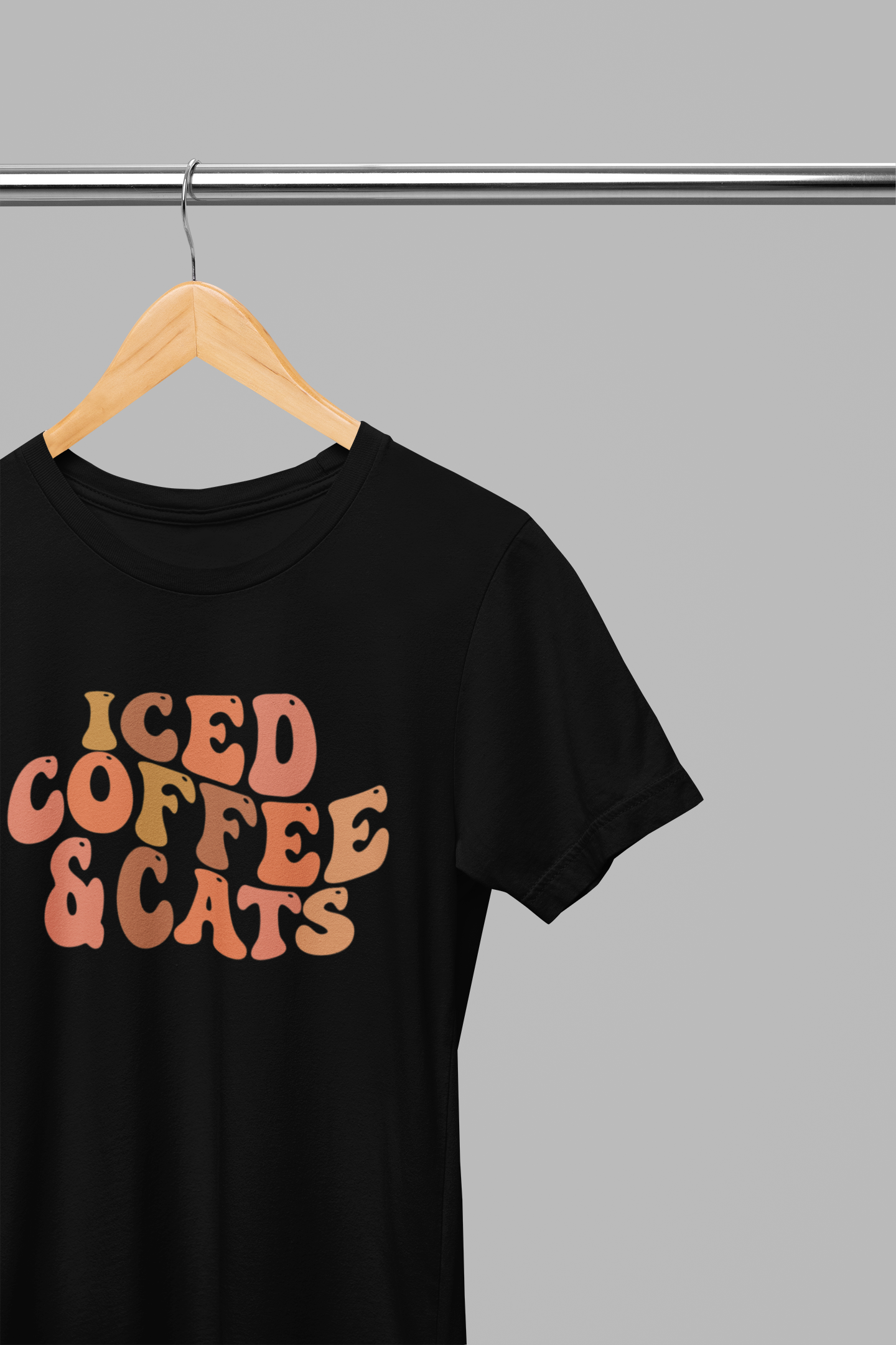 Iced Coffee And Cats Short Sleeve Tee