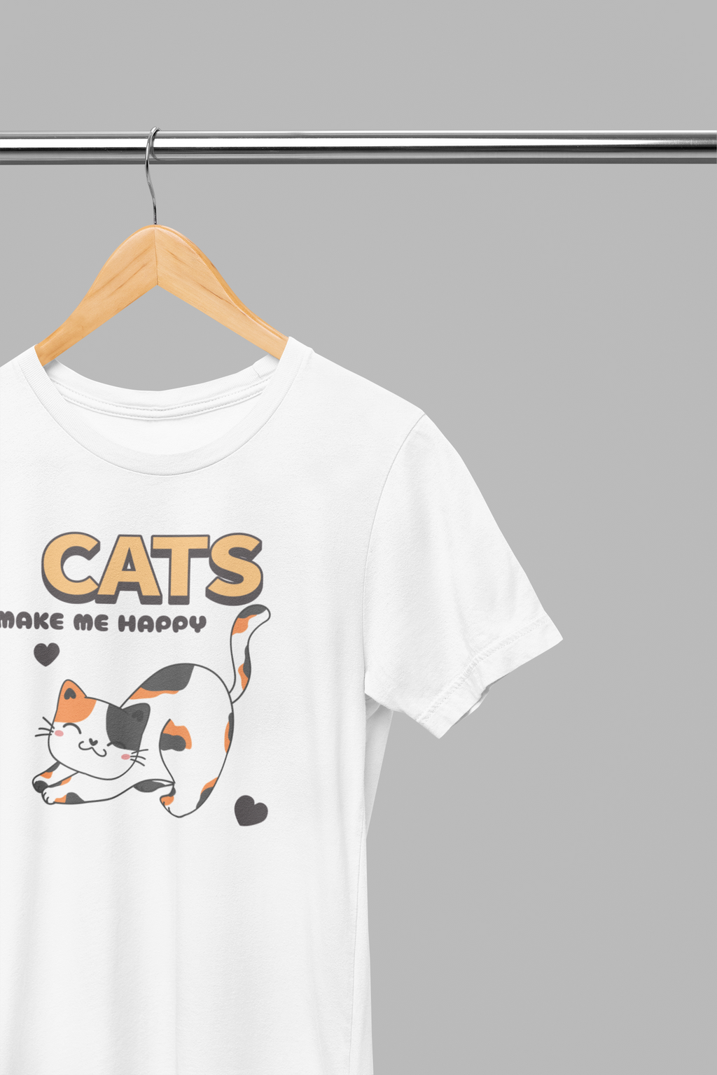 Cats Make Me Happy Short Sleeve Tee