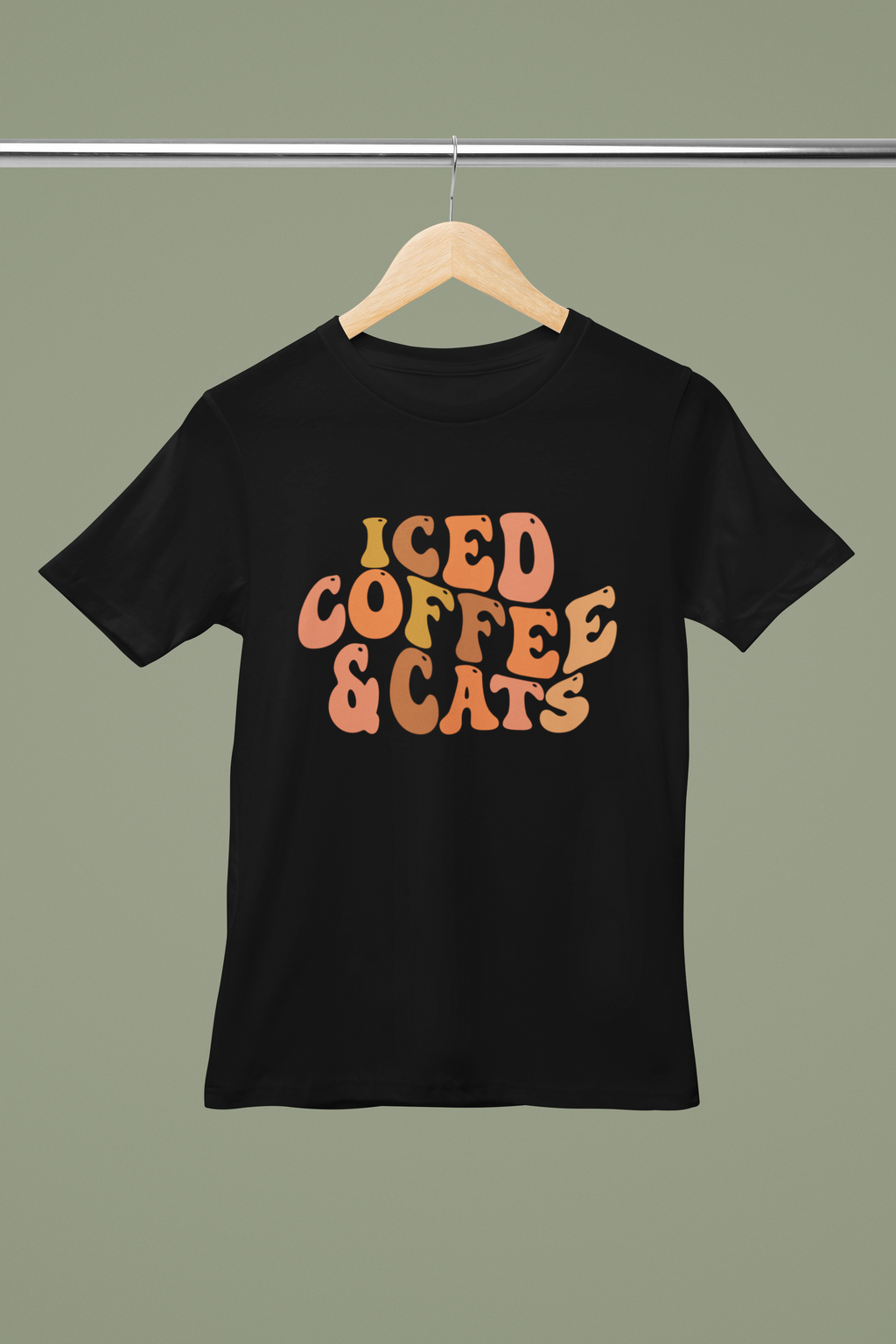 Iced Coffee And Cats Short Sleeve Tee