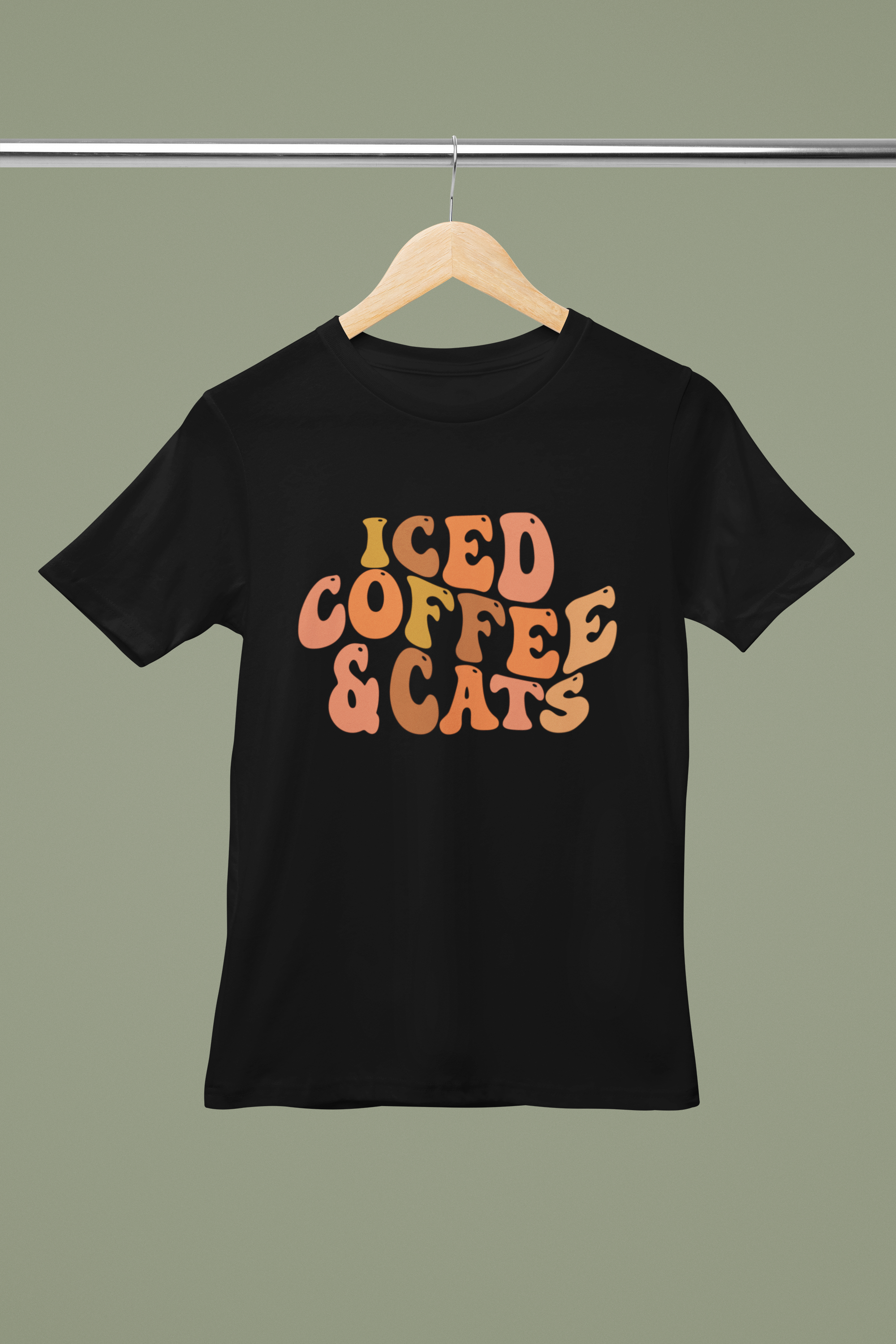 Iced Coffee And Cats Short Sleeve Tee