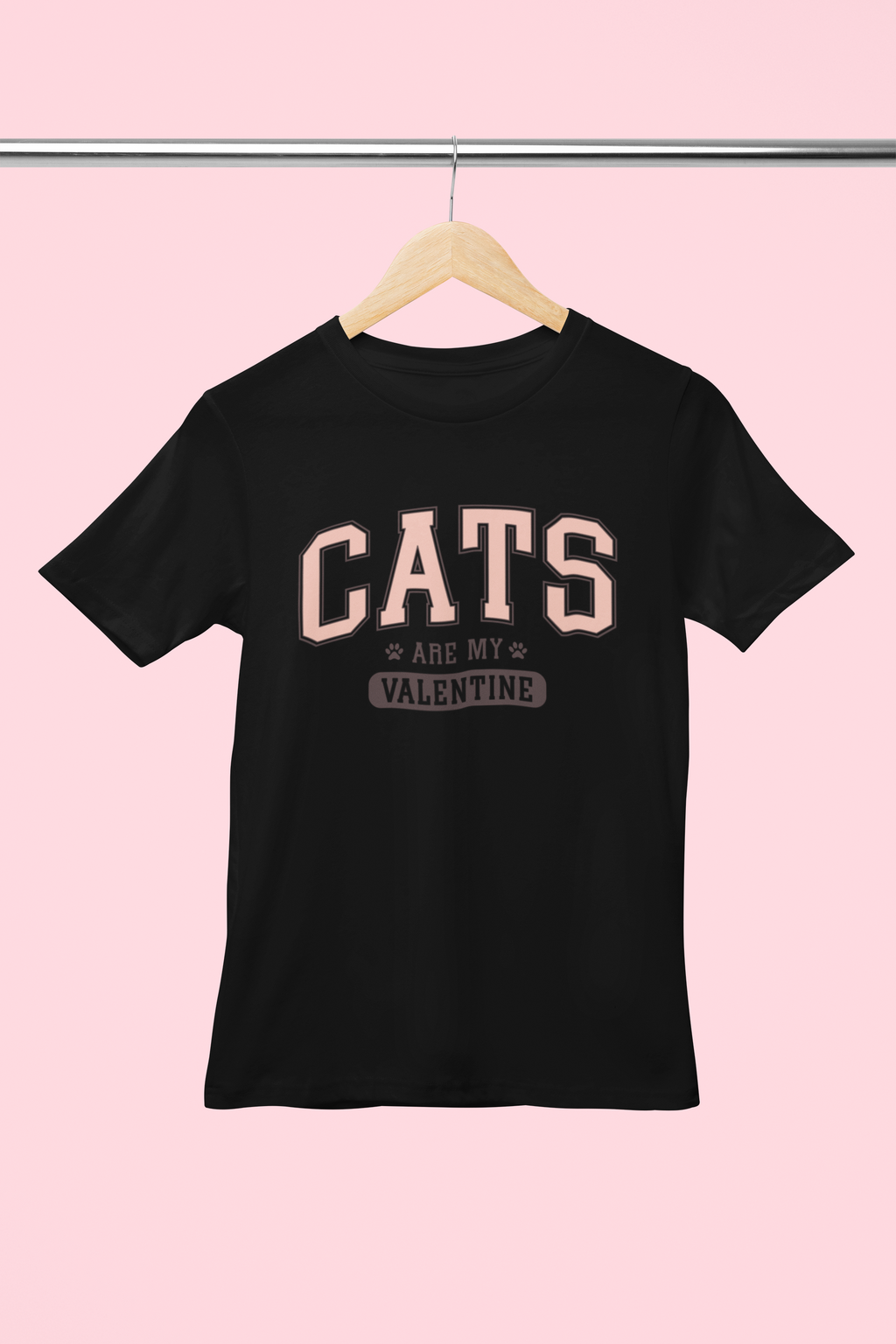 Cats Are My Valentine Short Sleeve Tee